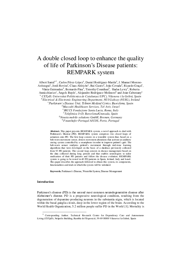 (PDF) A double closed loop to enhance the quality of life of Parkinson ...