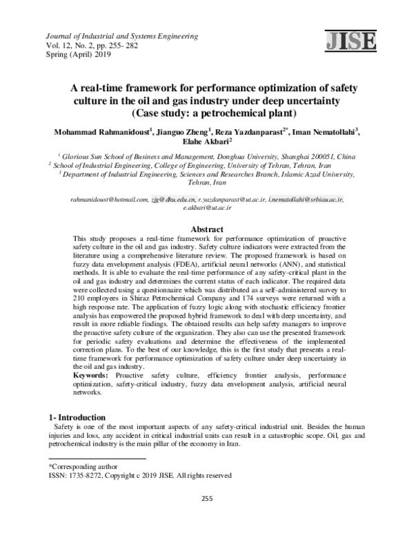(PDF) A real-time framework for performance optimization of safety ...