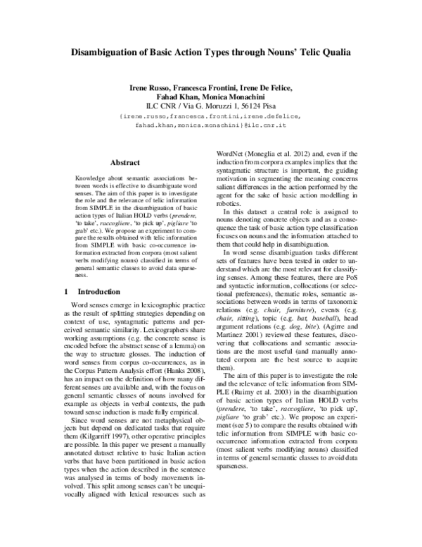 (PDF) 2 ImagAct Basic Action Types : Bottom-up Derivation of Verbs ...