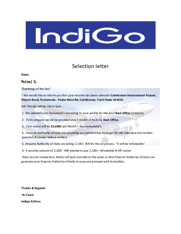 (PDF) Selection letter