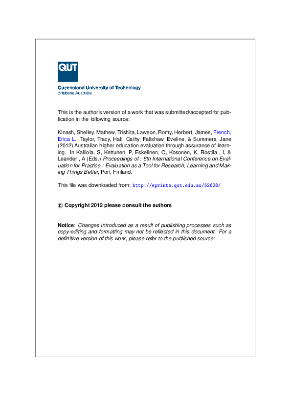 (PDF) The practice of quality in assuring learning in higher education
