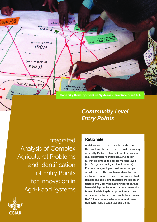 (PDF) Integrated analysis of complex agricultural problems and ...