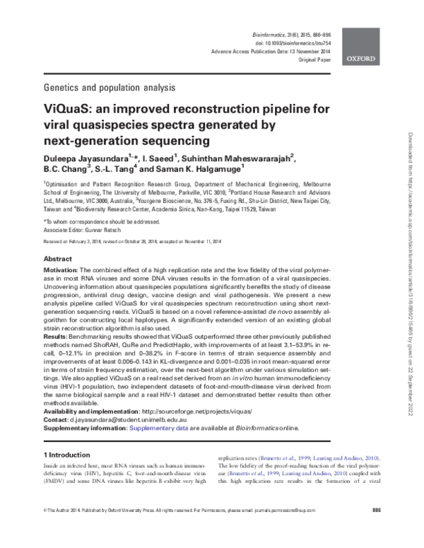 (PDF) ViQuaS: an improved reconstruction pipeline for viral ...