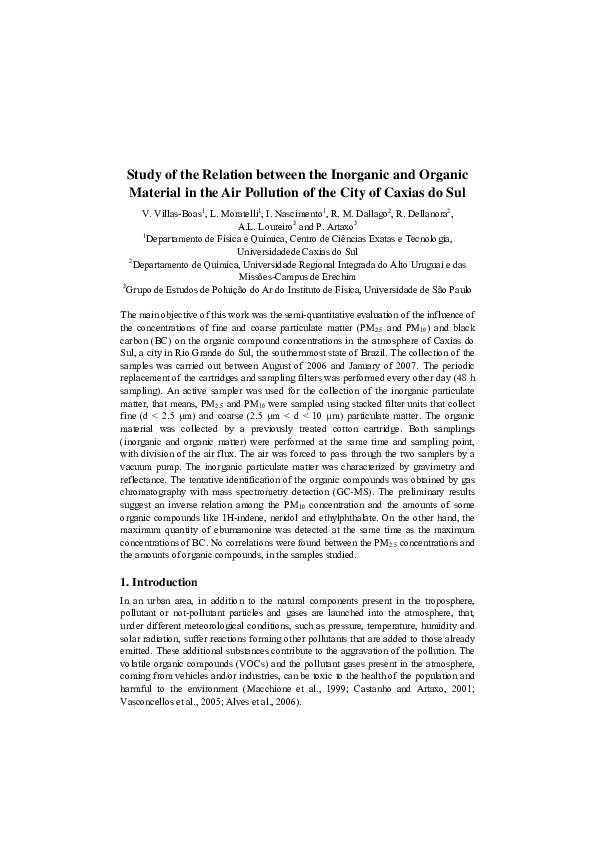 (PDF) Study of the Relation between the Inorganic and Organic Material ...