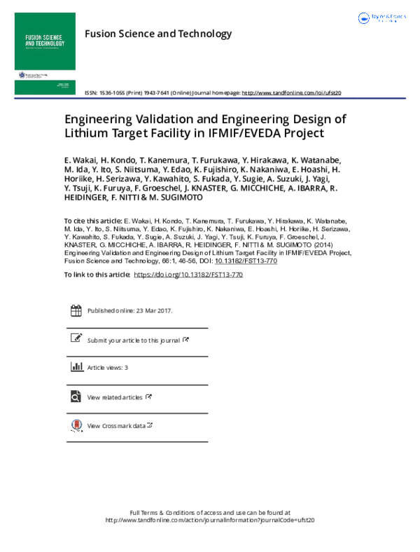 (PDF) Engineering Validation and Engineering Design of Lithium Target ...