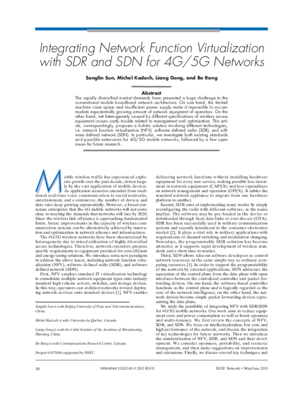 (PDF) Integrating network function virtualization with SDR and SDN for ...
