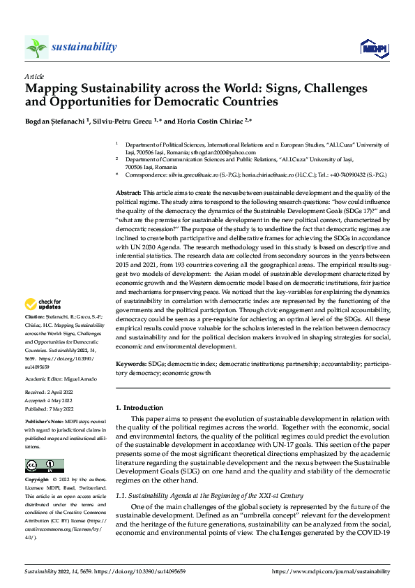 (PDF) Mapping Sustainability across the World. Signs, Challenges and ...