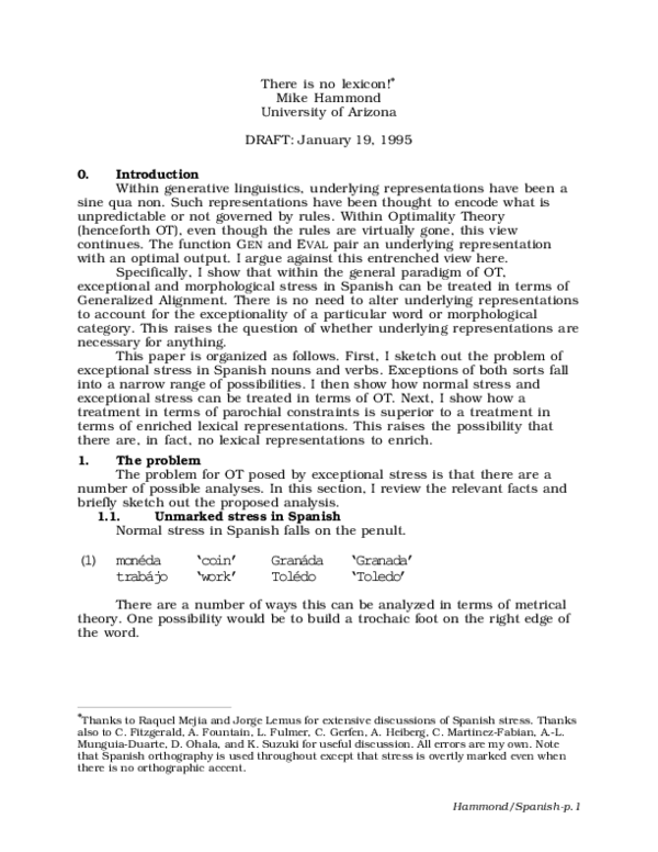 (PDF) There is No Lexicon