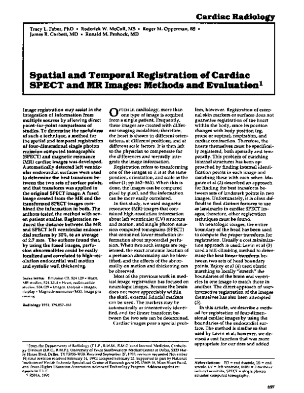 (PDF) Spatial and temporal registration of cardiac SPECT and MR images ...