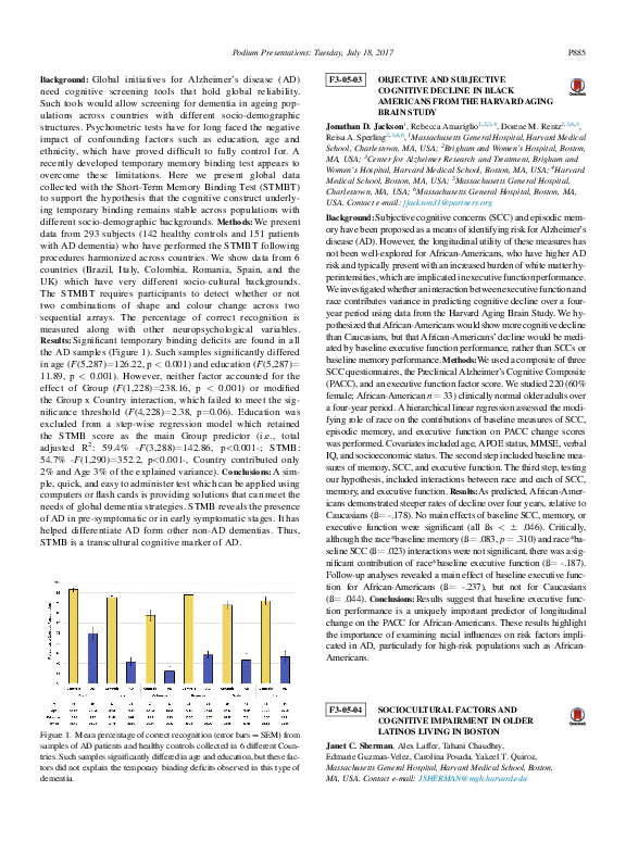 Sociocultural Factors and Cognitive Impairment in Older Latinos Living in Boston