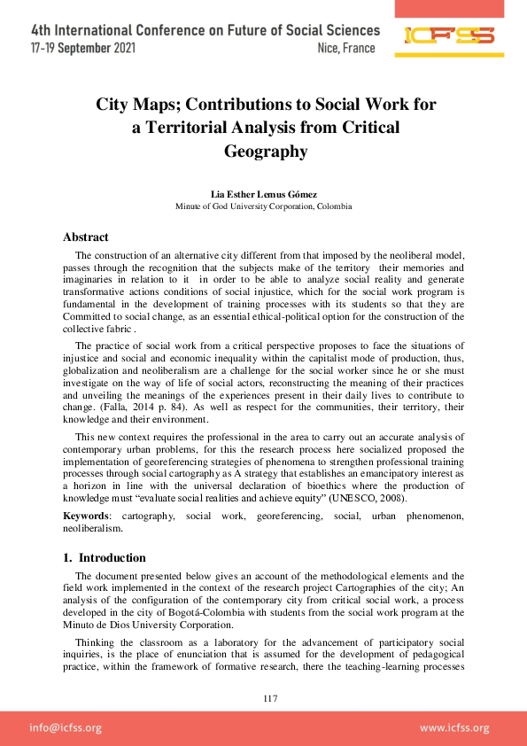 (PDF) City Maps; Contributions to Social Work for a Territorial ...