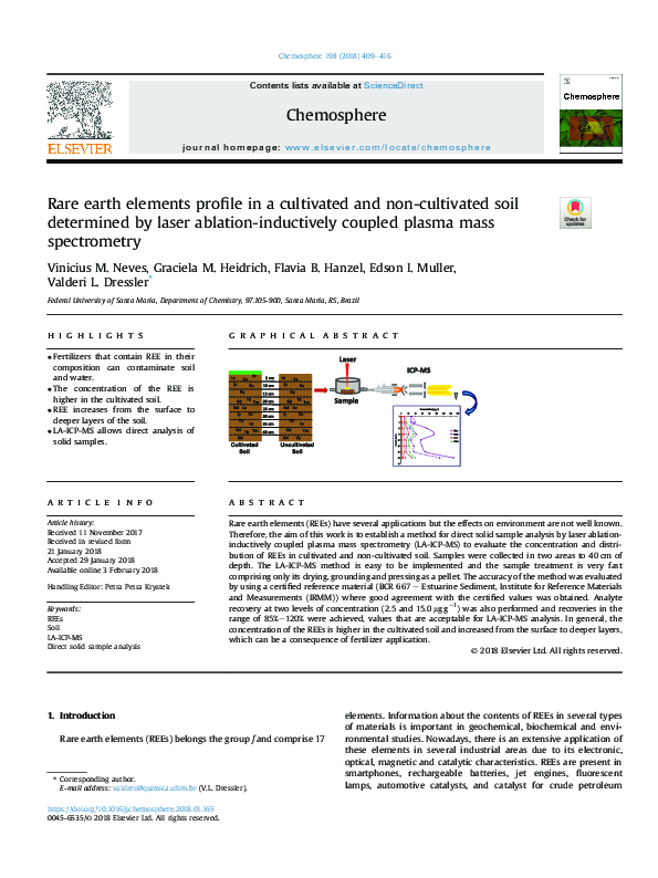 (PDF) Rare earth elements profile in a cultivated and non-cultivated ...