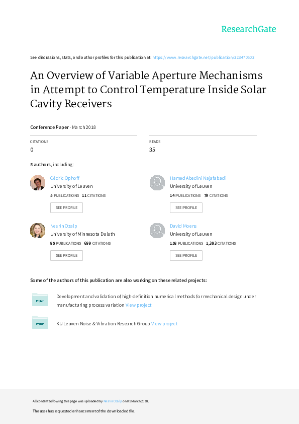 (PDF) An Overview of Variable Aperture Mechanisms in Attempt to Control ...
