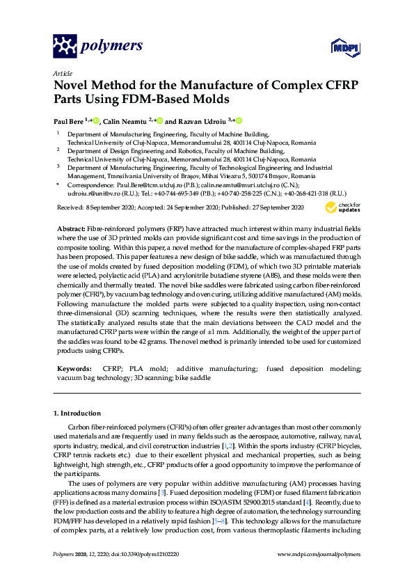 (PDF) Novel Method for the Manufacture of Complex CFRP Parts Using FDM ...