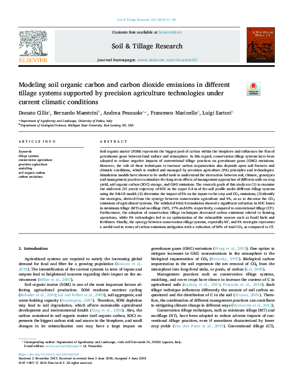 (PDF) Modeling soil organic carbon and carbon dioxide emissions in ...