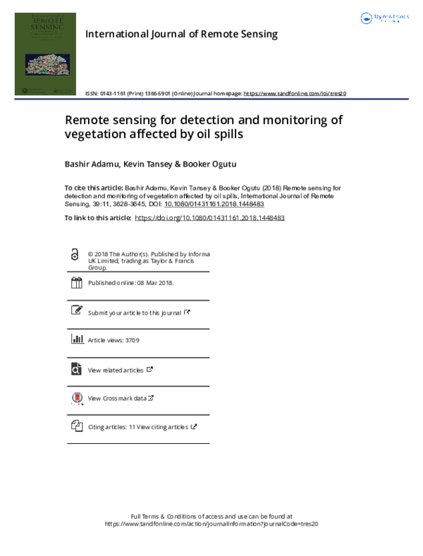 (PDF) Remote Sensing for Detection and Monitoring of Vegetation ...