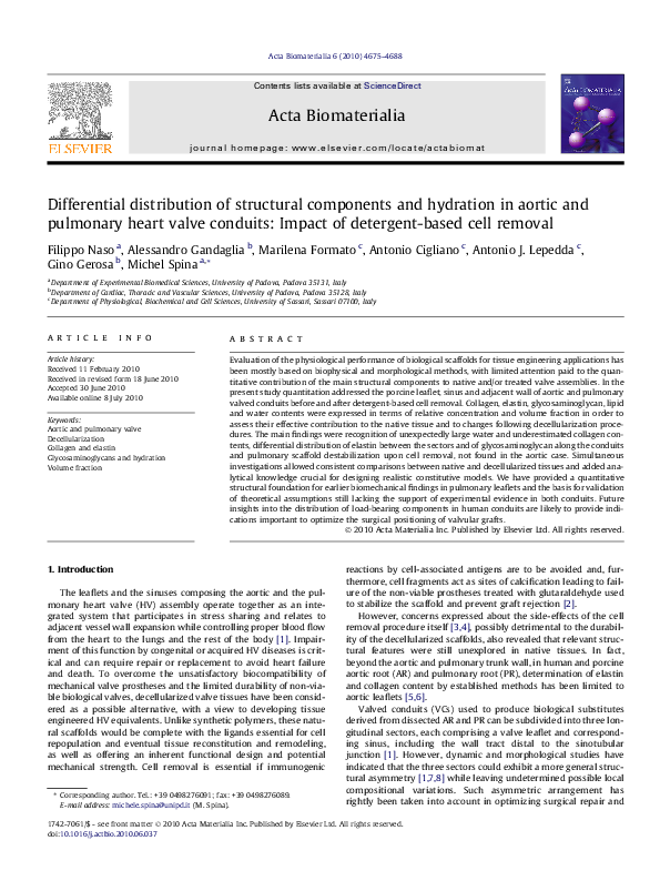 (PDF) Differential distribution of structural components and hydration