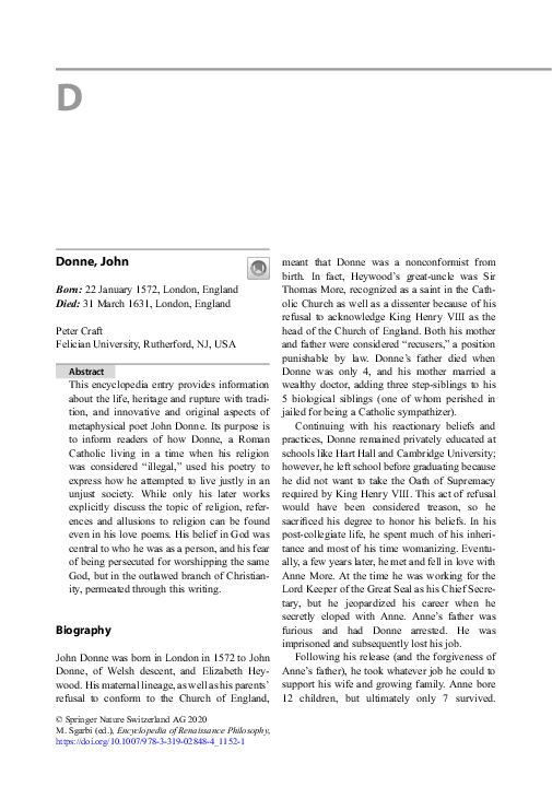 (PDF) Donne, John