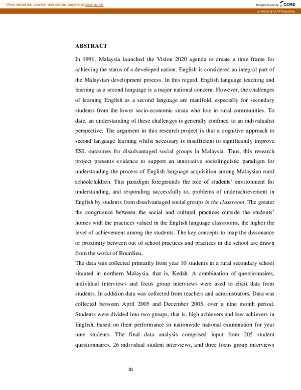 (PDF) Exploring the role of social and cultural factors in English ...