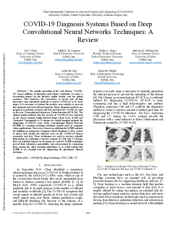 (PDF) COVID-19 Diagnosis Systems Based on Deep Convolutional Neural ...