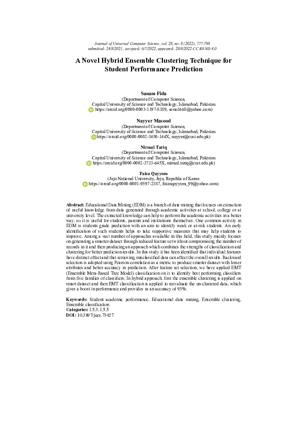 (PDF) A Novel Hybrid Ensemble Clustering Technique for Student ...