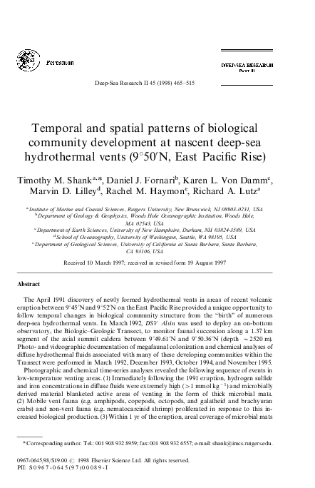 (PDF) Temporal and spatial patterns of biological community development ...