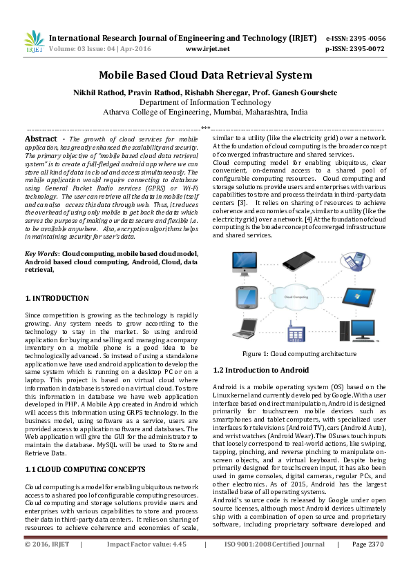 (PDF) Mobile Based Cloud Data Retrieval System