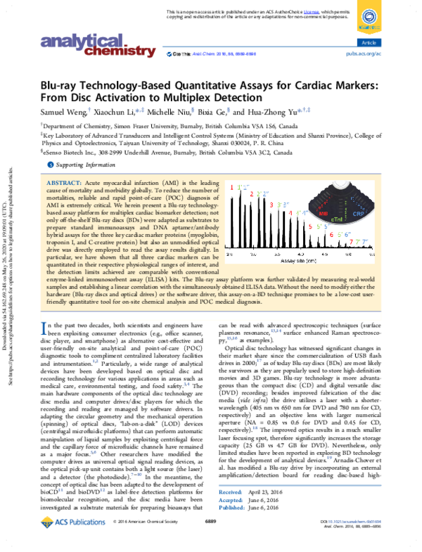 (PDF) Blu-ray Technology-Based Quantitative Assays for Cardiac Markers ...