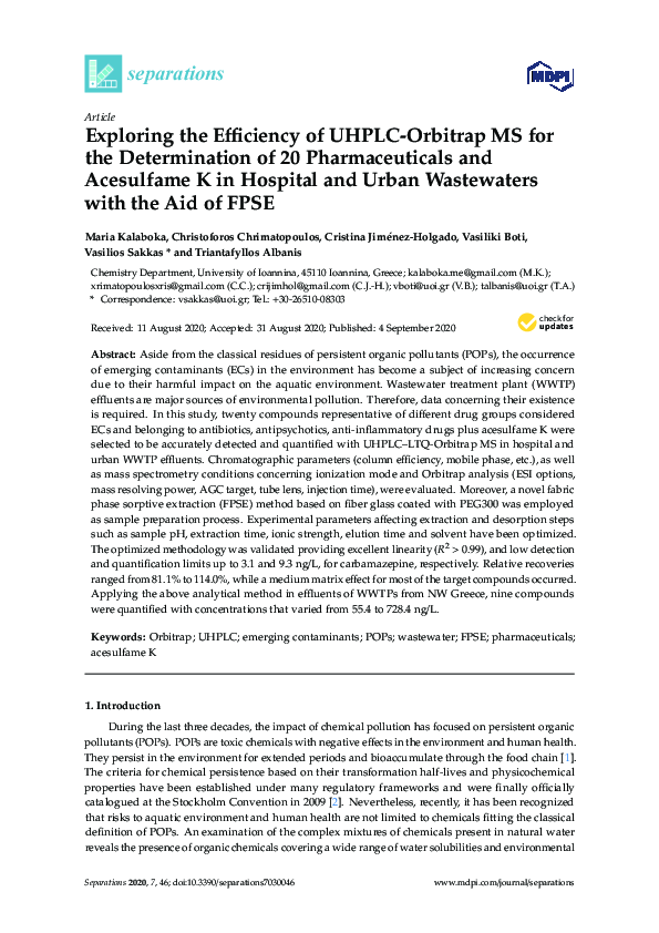 (PDF) Exploring the Efficiency of UHPLC-Orbitrap MS for the ...