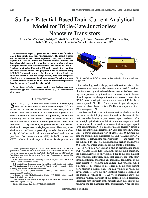 (PDF) Surface-Potential-Based Drain Current Analytical Model for Triple ...