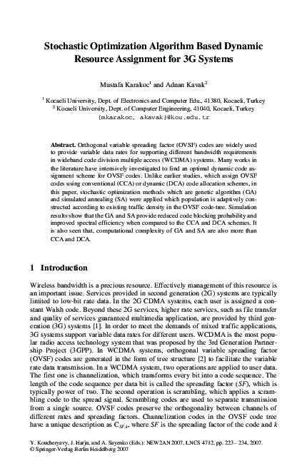 (PDF) Stochastic Optimization Algorithm Based Dynamic Resource ...
