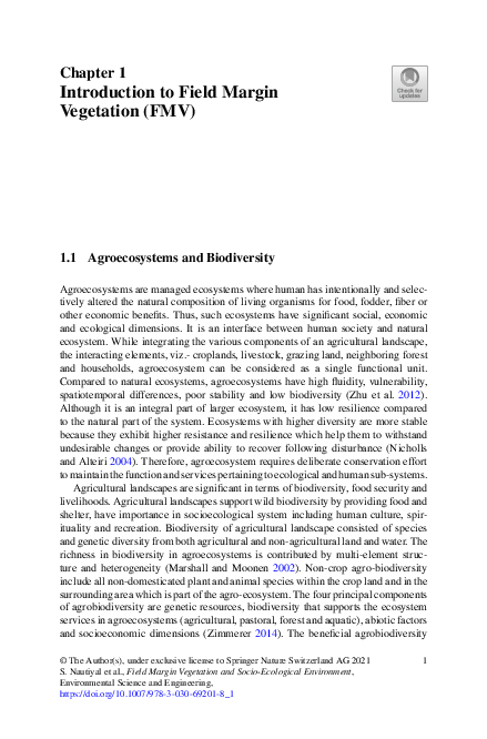 (PDF) Introduction to Field Margin Vegetation (FMV)