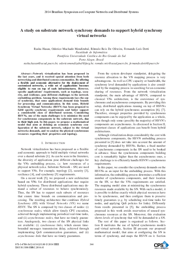 (PDF) A Study on Substrate Network Synchrony Demands to Support Hybrid ...