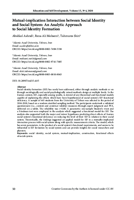 (PDF) Mutual-implication Interaction between Social Identity and Social ...