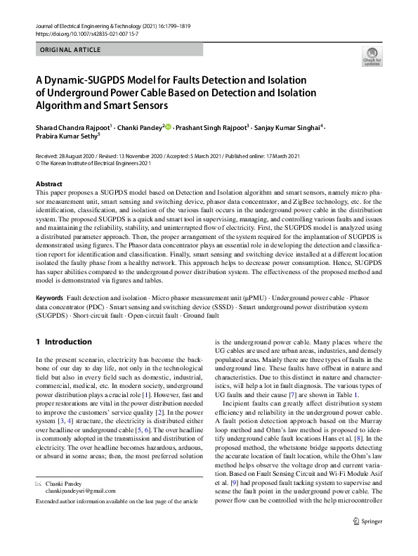(PDF) A Dynamic-SUGPDS Model for Faults Detection and Isolation of ...
