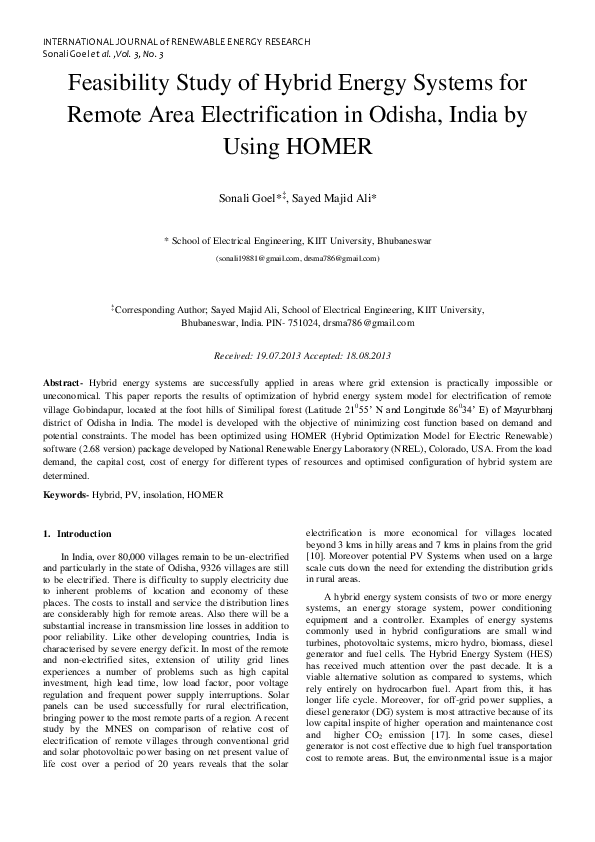 (PDF) Feasibility Study of Hybrid Energy Systems for Remote Area ...