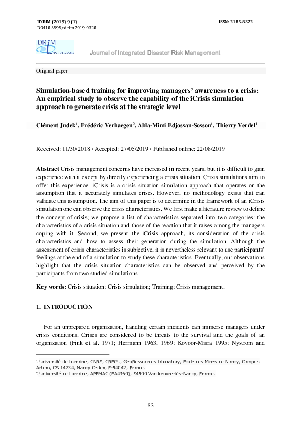 (PDF) Simulation-based training for improving managers’ awareness to a ...