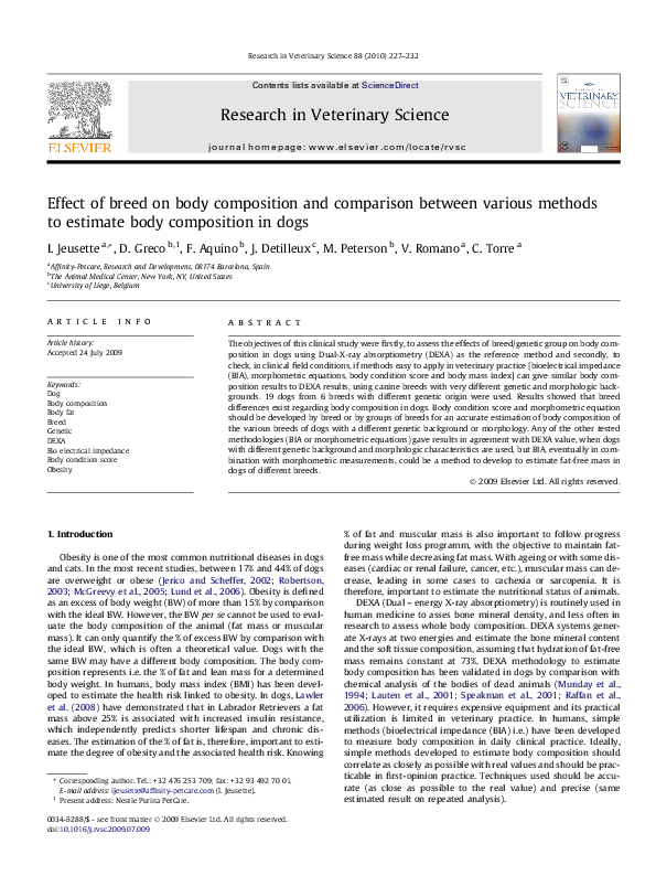 (PDF) Effect of breed on body composition and comparison between ...