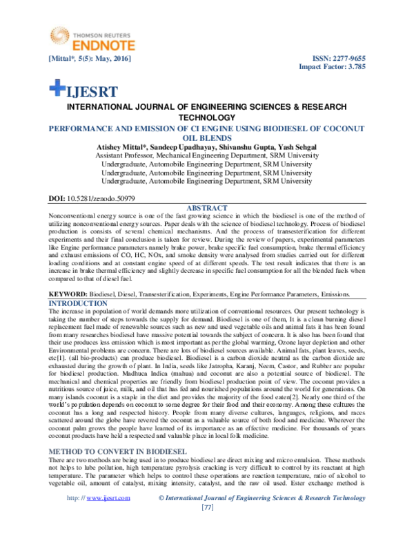 (PDF) Ijesrt International Journal of Engineering Sciences & Research ...