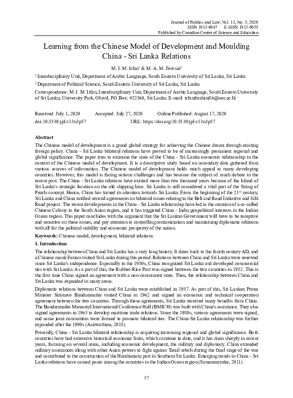 (PDF) Learning from the Chinese Model of Development and Moulding China ...