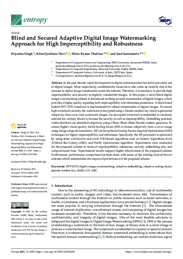 (PDF) Blind and Secured Adaptive Digital Image Watermarking Approach ...