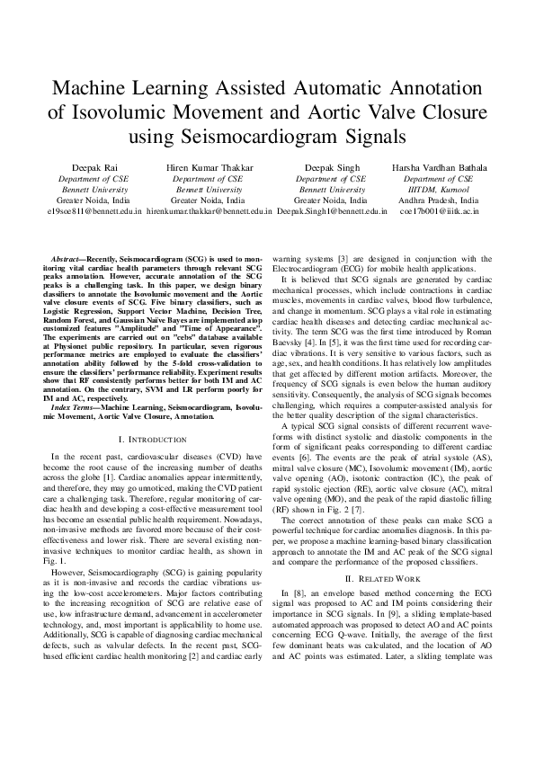 (PDF) Machine Learning Assisted Automatic Annotation of Isovolumic ...