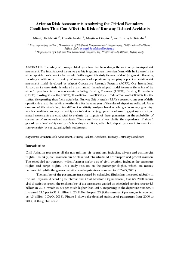 (PDF) Aviation Risk Assessment: Analyzing the Critical Boundary ...