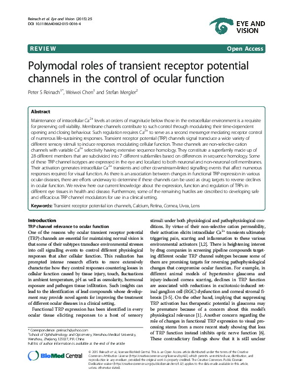 (PDF) Polymodal roles of transient receptor potential channels in the ...
