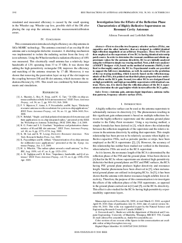 (PDF) Investigation Into the Effects of the Reflection Phase