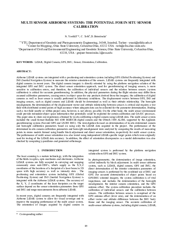 (PDF) Multi sensor airborne systems: The potential for in situ sensor ...
