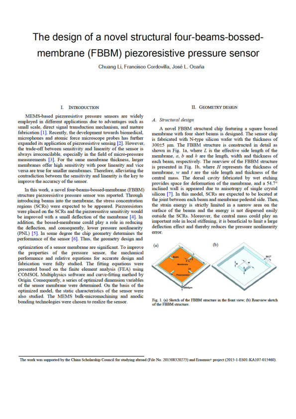 (PDF) The design of a novel structural four-beams-bossed-membrane (FBBM ...