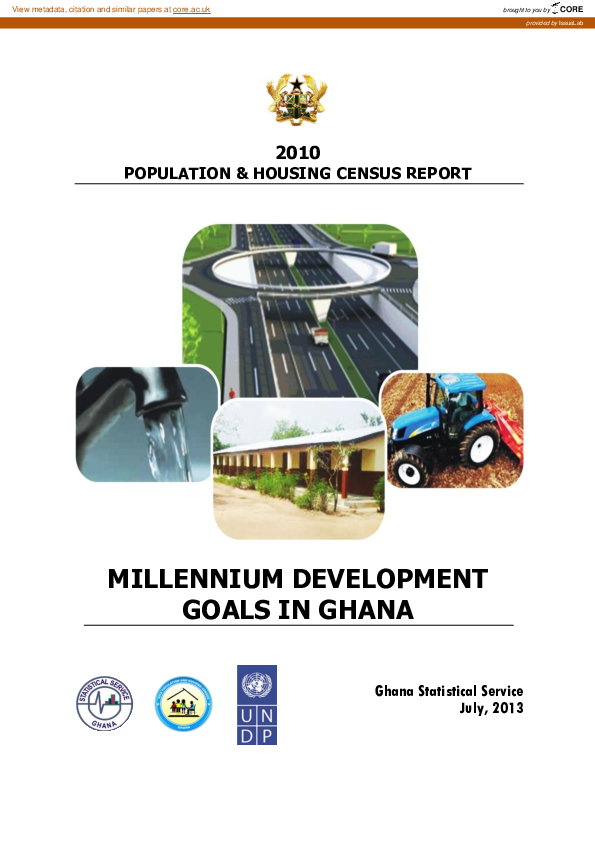 (PDF) 2010 Population and Housing Census Report: Millennium Development ...