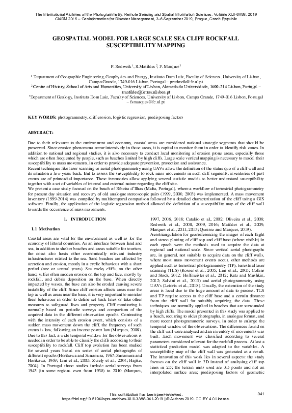 (PDF) Geospatial Model for Large Scale Sea Cliff Rockfall ...