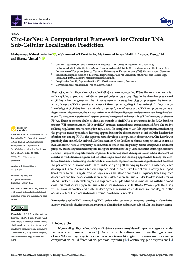 (PDF) Circ-LocNet: A Computational Framework for Circular RNA Sub ...